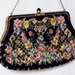 Vintage Purse flowered needlepoint