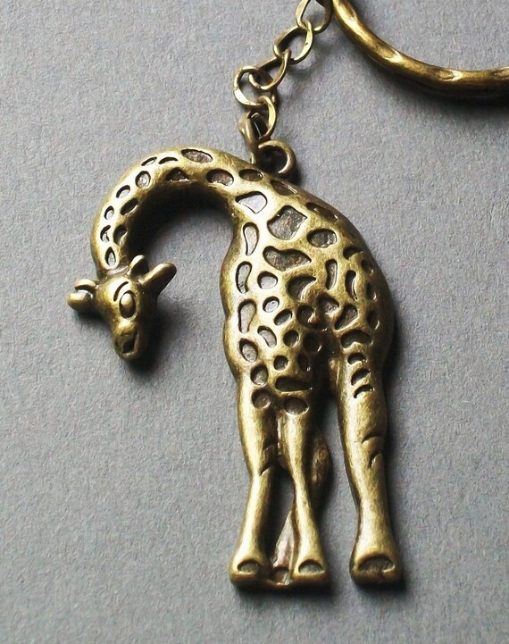 large bronze giraffe keychain large bronze giraffe keychain