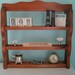vintage wood display shelf