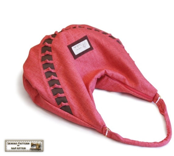 Zippered hobobag Sewing patterntutorial with knots -- PDF files ...