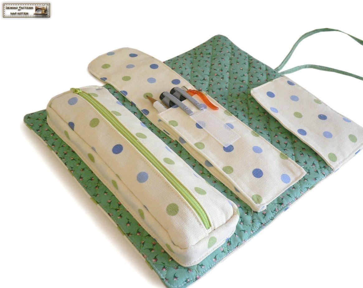 Roll up bag Sewing pattern makeup bag pattern cosmetic bag
