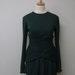 Vintage Oscar de la Renta Emerald Jersey / Chiffon Dress