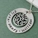 Family Tree Necklace - Hand Stamped Mommy Jewelry - Personalized Family Tree Necklace - Sterling Silver