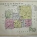 Schuyler County New York NY Big 1912 Antique Map Watkins Glen