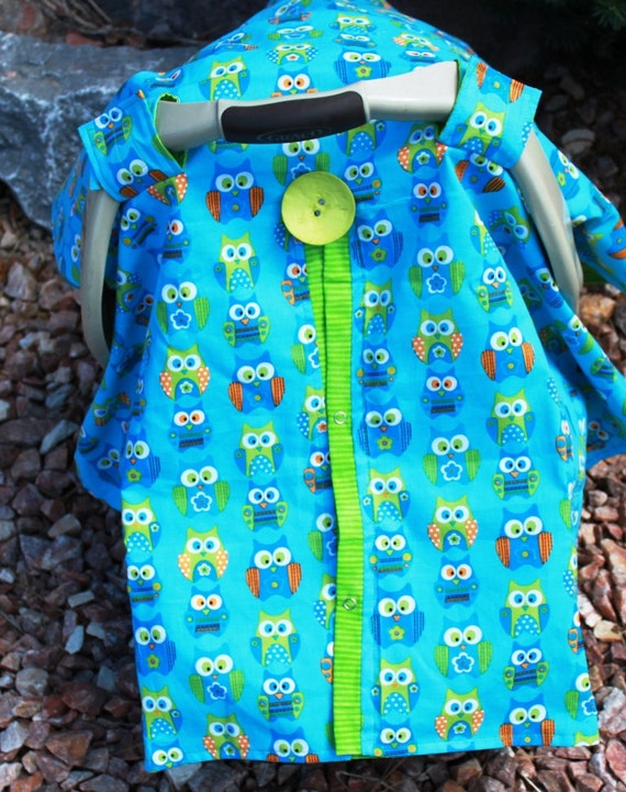 Baby Carseat canopy Free Shipping Code Today Owl by CoveredNLove1