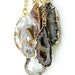 Gold Edged Geode Slice Necklace with Gold Plated Chain
