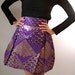Rebecca - African Cotton Print Skirt with Exposed Zipper