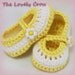 PDF Crochet Pattern for Baby Teaparty Maryjanes - 4 sizes - Newborn to 12 months. 2 strap style options included.
