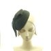 Green Felt Pillbox Hat for Women - 1930s Style Cocktail Hat - Big Felt Bow