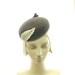 Dress Hat for Women - Gray Cocktail Hat - 1940s Fashion Hat - Charcoal Gray Felt Hat