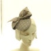Fascinator Hat for Women - Designer Fabric - Cocktail hat - Silver Red and Gold