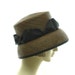 Cloche Hat for Women 1920s Fashion Hat Panama Straw Hat in Brown with Black Bows