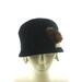 Black Cloche Hat for Women - 1920s Fashion Hat - Mink Trim