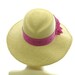 Summer Hat - Wide Brim Hat for Women - Straw Hat - Valentine Sun Hat - Hot Pink Flower