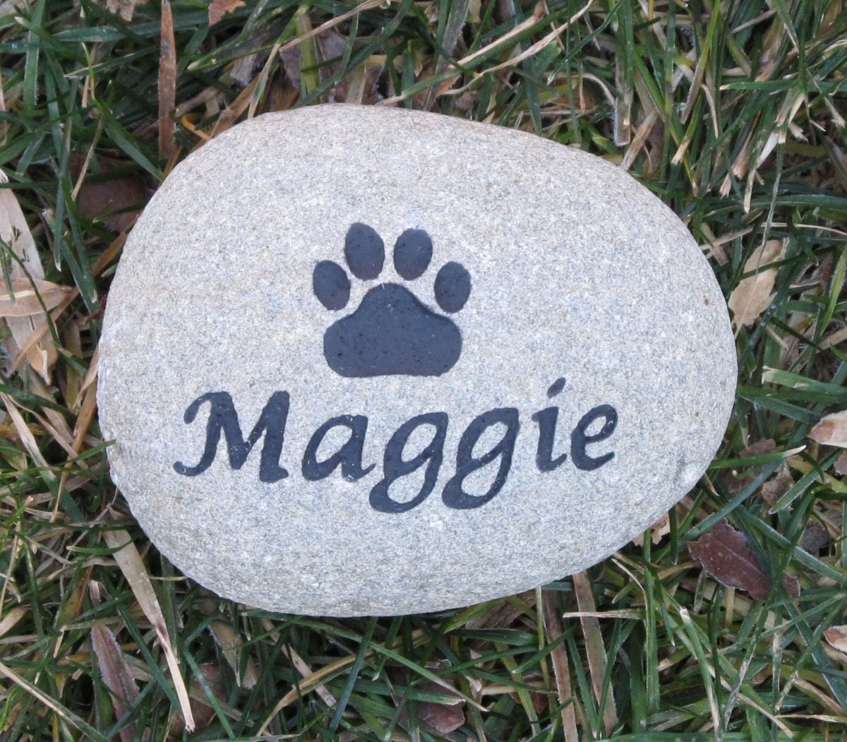 Personalized Pet Memorial Stone for Dog or Cat Grave Marker