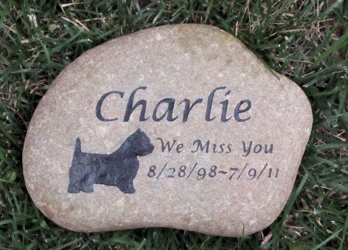 PERSONALIZED Pet Memorial Stone Grave Marker Westie Burial