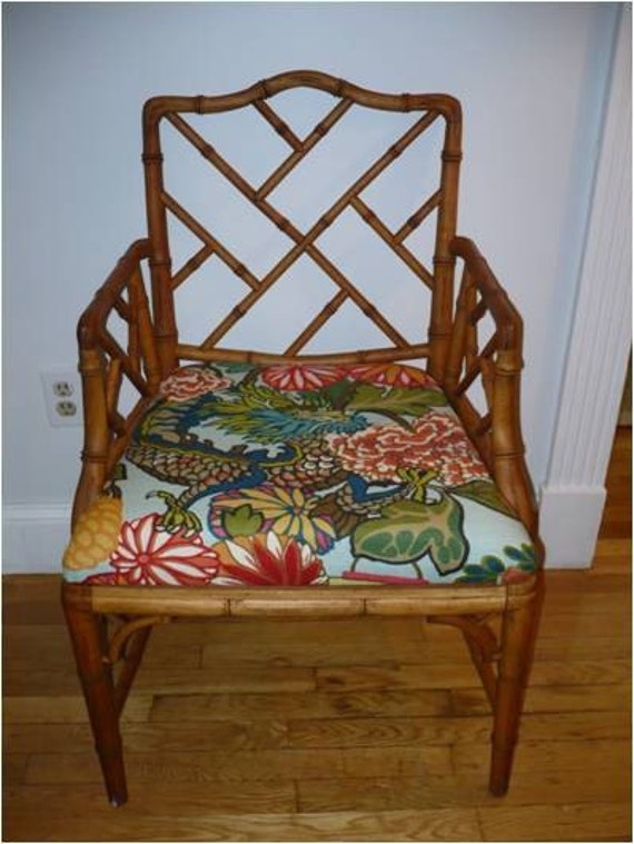 Set of 2 Faux Bamboo Chippendale Chairs with by revivalfurniture