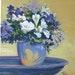 SPRING COLLECTION, 18 x 18 x 3/4 inch original oil painting by Yvonne V. Wagner. Flowers. Bouquet. Fleurs. Blumen. Garden.