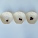 Vintage White California Pottery Apples Candy or Nut Dishes
