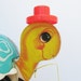 Vintage Fisher Price Pull Turtle Toy in Bright Colors