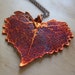 Iridescent Copper Plated Cottonwood Leaf Necklace
