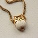 Small White Mod Owl Necklace, Vintage Pendant, Trifari Bird, Choker Jewelry