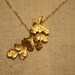 Oak Leaf Necklace, Small Pendant, 14kt Gold Filled Chain, Bridal Jewelry, Bridesmaids Gifts, Autumn and Fall Season