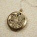Sterling Silver Locket Necklace with Flower Filigree Design and Removable Photo Frames, Vintage Floral Pendant, Round Jewelry, Vines, Unique