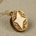 Antique Star Locket Necklace, Victorian Gold Filled Oval Pendant, Monogram Space, Vintage Flowers, Unique Jewelry, Jewellery