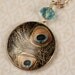 SALE - Long Peacock Feather Locket Necklace with Aqua Blue Glass, Large Bird Pendant, Gold Chain, Turquoise, Photo Image Jewelry, Beaded