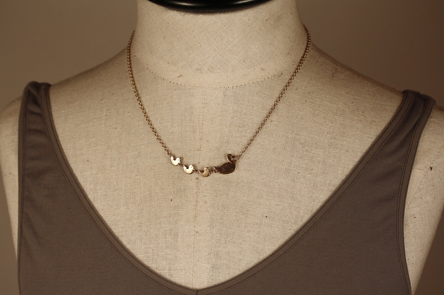 RESERVED for Peggy Duck Family Necklace on 14kt Gold Filled