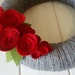 Yarn Wreath Felt Handmade Door Decoration - Classic Romance 12in