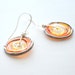 Orange Sun Disc Earrings
