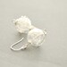 Bumpy White Hollow Glass Earrings