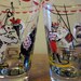 vintage circus drinking glasses