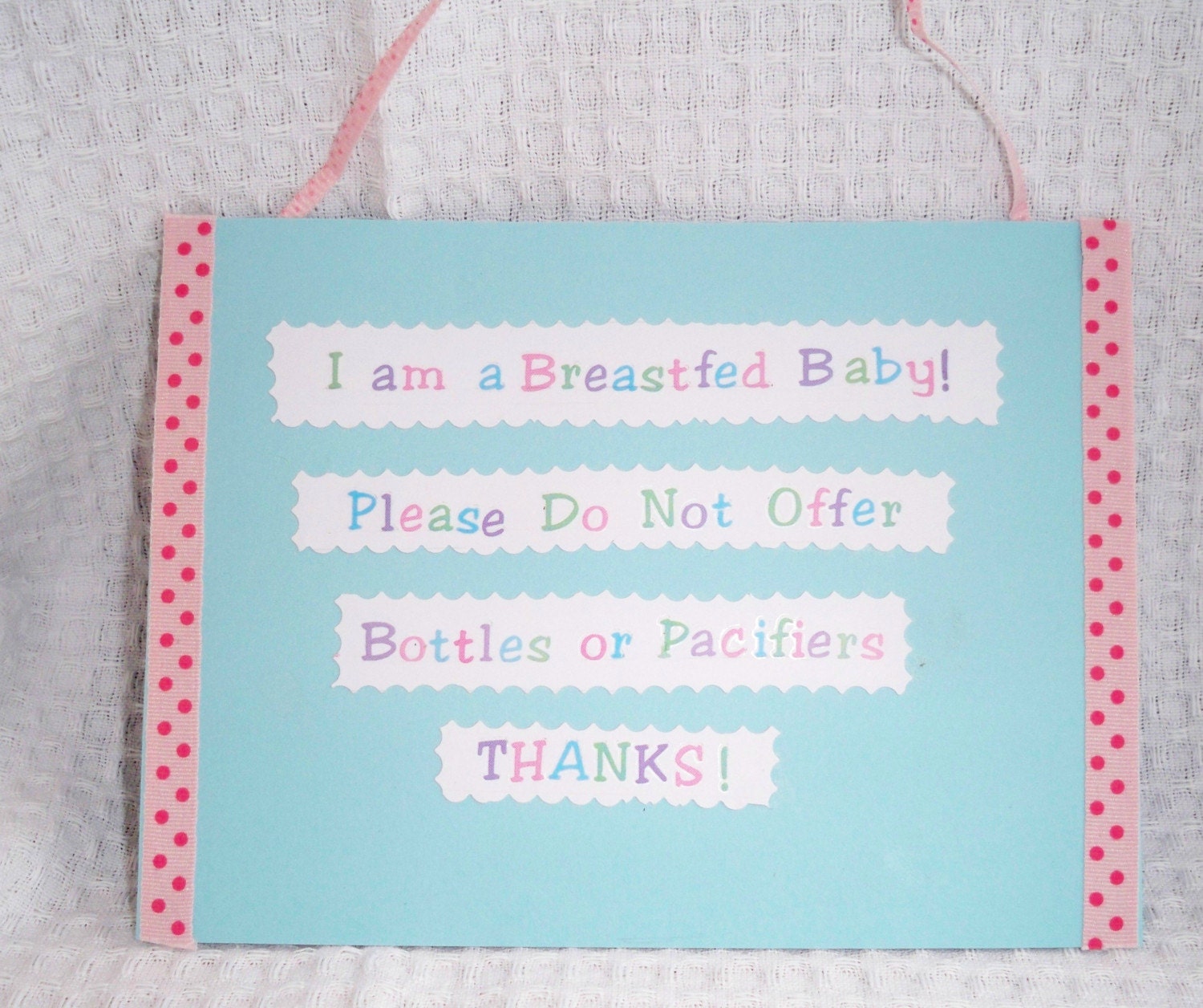 Hospital Breastfed Baby Cot CardFree Shipping to Canada and