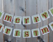 Items similar to Merry Christmas Banner on Etsy