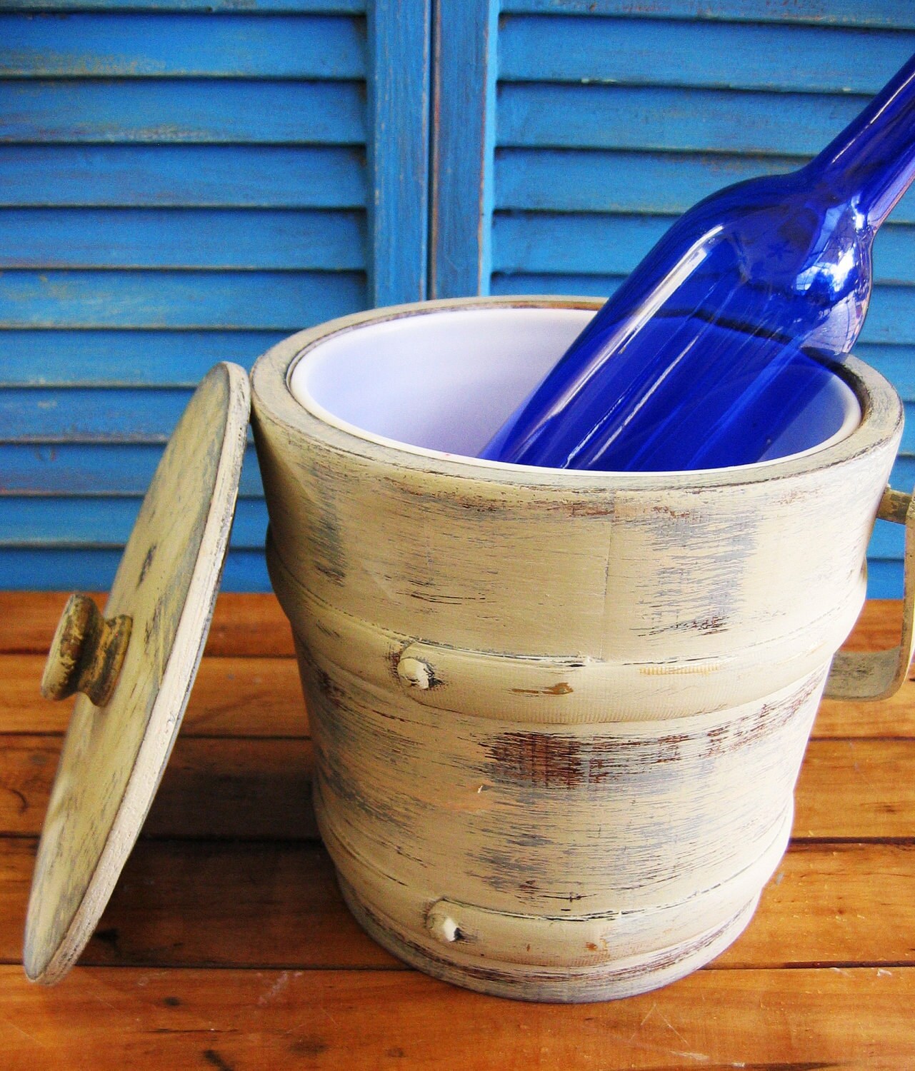 UPcycled Wooden Ice Bucket by VintageChichibean on Etsy