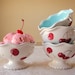 Reserved for H5M118- Hand Painted Ice Cream Cups with Cherries