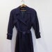 vintage navy london fog slouchy structured raincoat 6P S