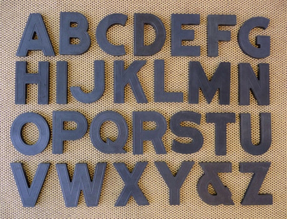 Vintage Complete Alphabet A to Z Block Style by CreativeARTifacts