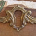 Petite Vintage Ornate Skeleton Key Hole Door Escutcheon Cover