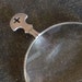 Antique SILVER Optical Lens Monocle Steampunk Altered Art Pendant Assemblage Shrine Scrapbooking