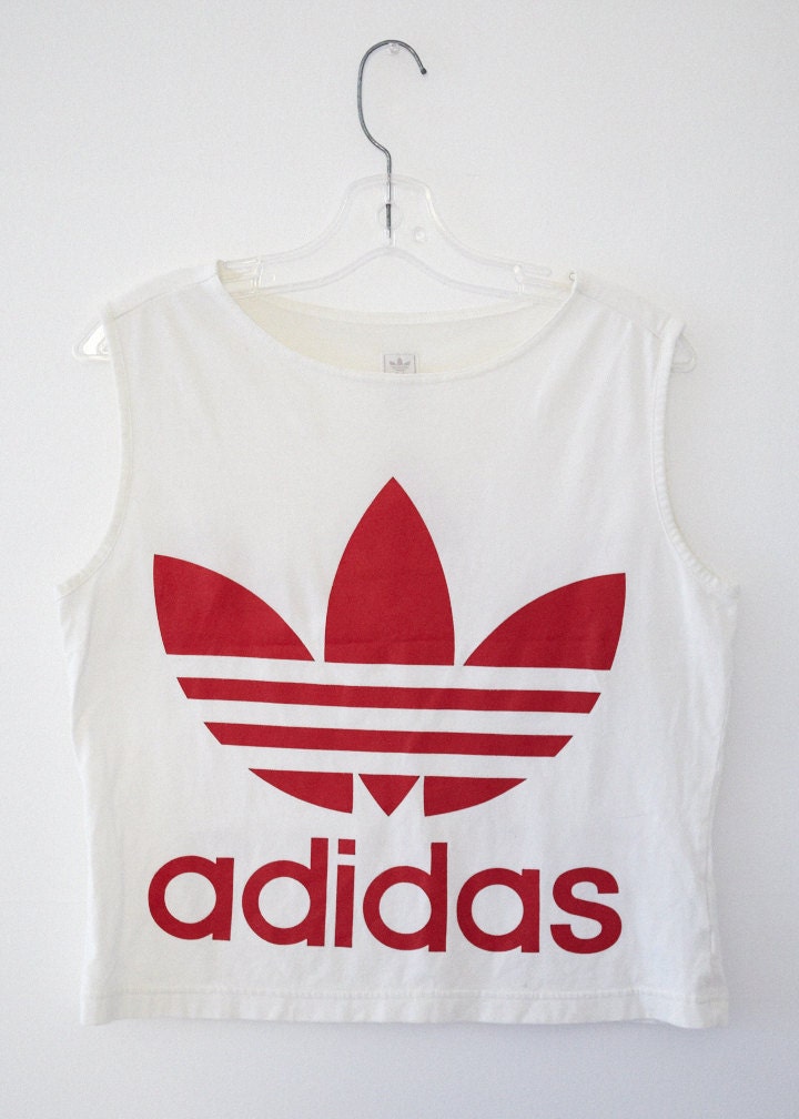 adidas logo crop top