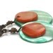 Green Earrings, Color Blocking Earrings Orange Big Bright Bold Earrings Lime Neon Tangerine Disks Statement Summer Fashion Under 25 - Haze