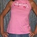 Pink is Hope Breast Cancer Awareness Halter Top Upcycled T-Shirt Surgery Re-Purposed Recycled Pink Size Large