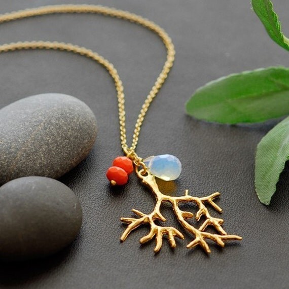 Coral reef necklace by joojooland on Etsy