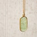 Green Tourmaline Necklace - 14KT Solid Gold