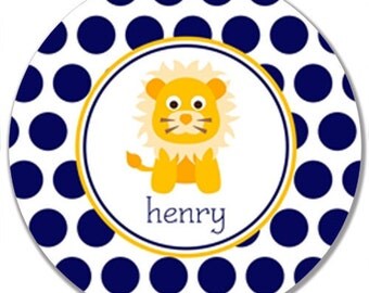 Personalized 10" Melamine Plate-Little Lion