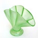 flowers anyone ..... vintage depression glass fan vase